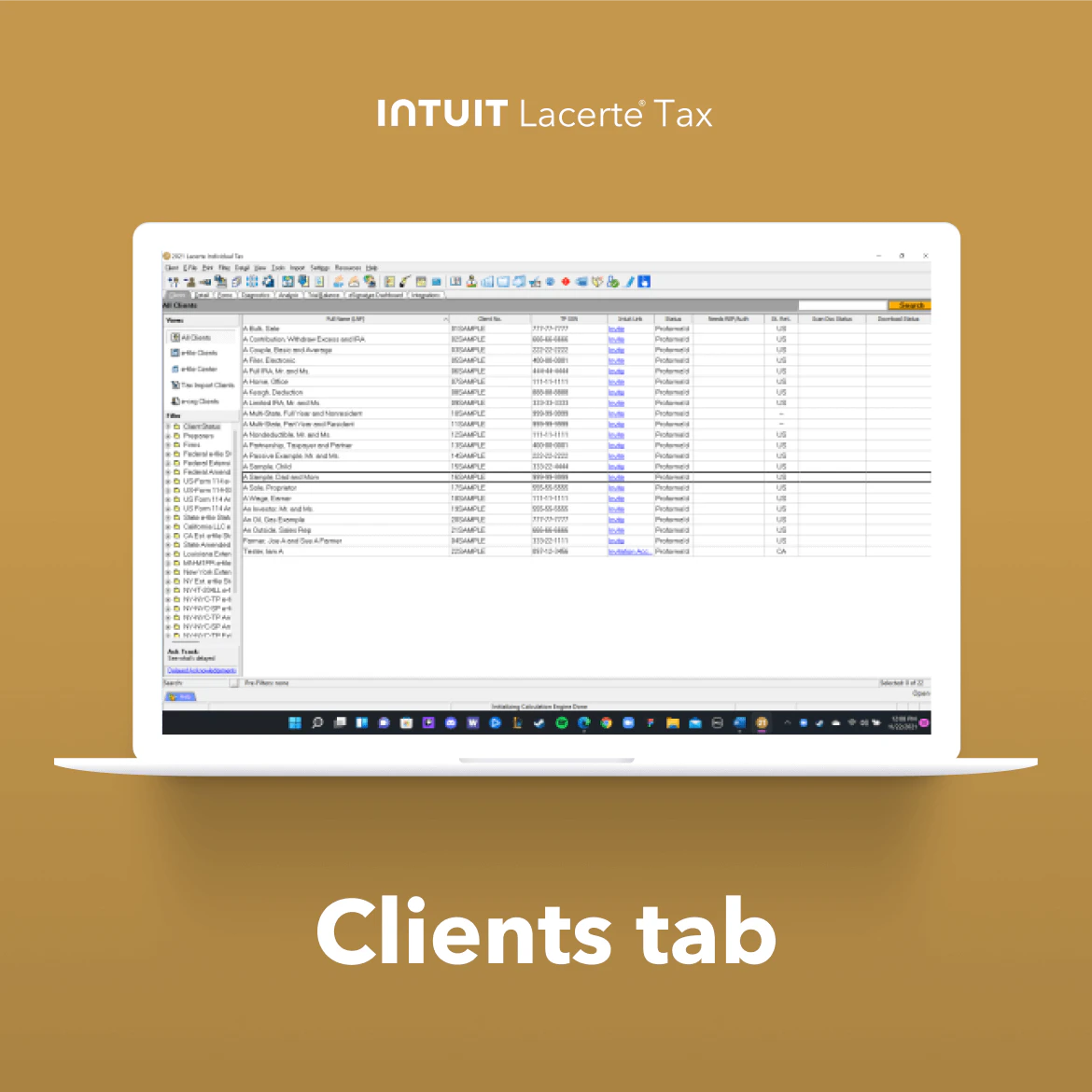 screenshot of Lacerte Tax